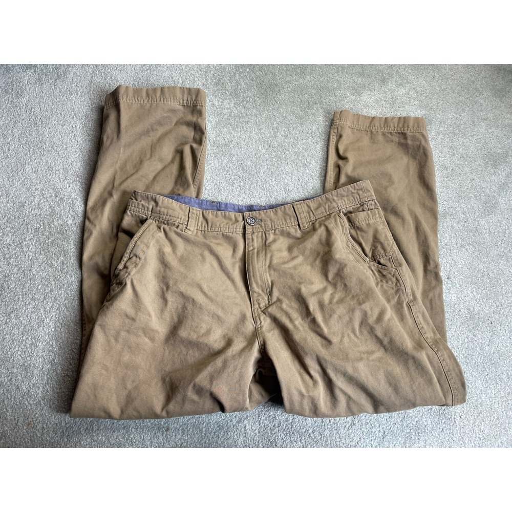 Horny Toad Pants, Men's Size 38x32, Tan Khaki, Denim, Pockets